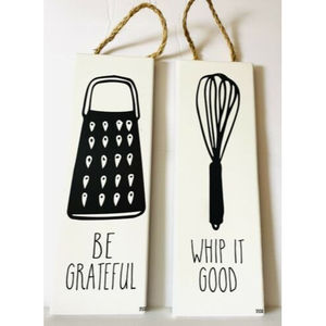 Splosh Kitchen Wall Plaques - set of two.